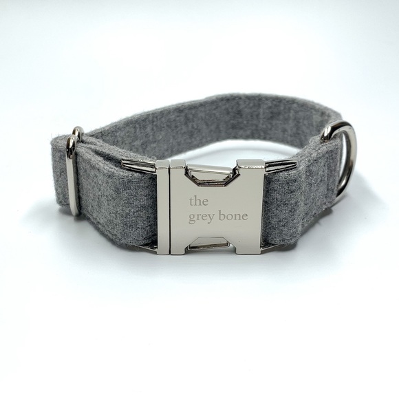 Dog Collar & Leash Set: Heather Grey - Picture 4 of 8
